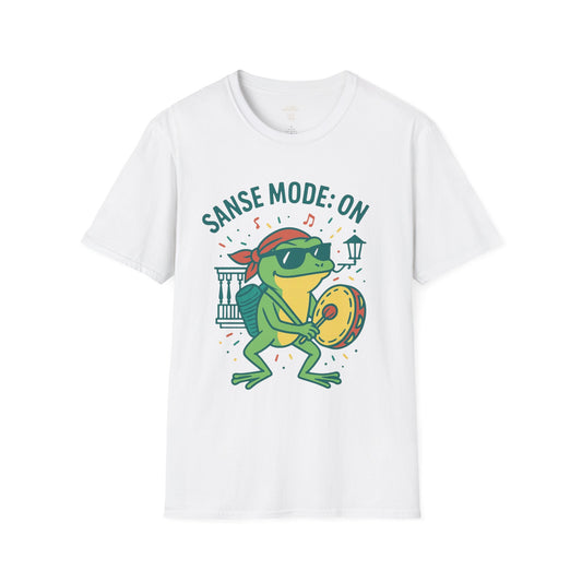 San Sebastián Street Festival Tee — "Sapo Sanse Likes to Party" Puerto Rican Christmas Celebration T-Shirt