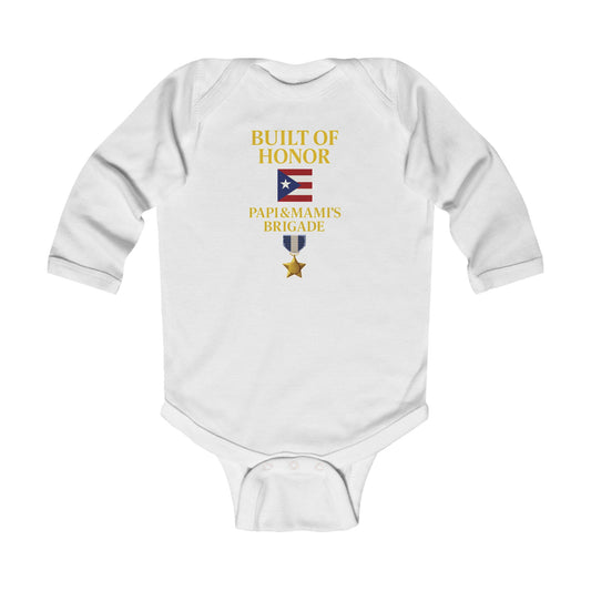 Built of Honor Baby Onesie β Papi & Mami's Brigade