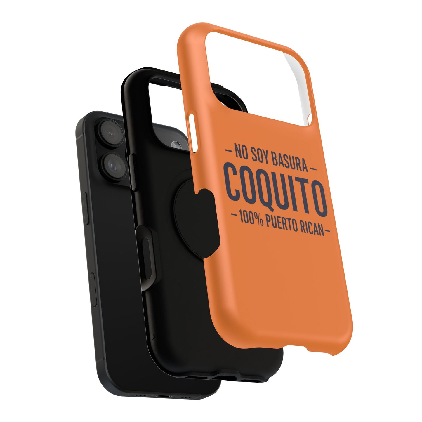 Papaya Coquito Phone Case — "No Soy Basura, Coquito" 100% Puerto Rican Impact-Resistant Case