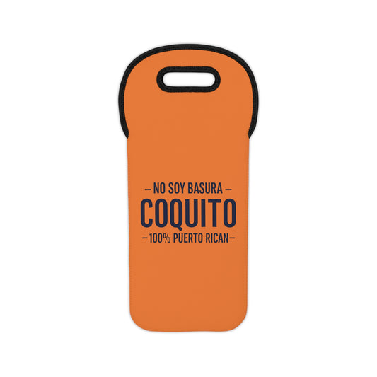 Papaya Coquito Tote Bag — "No Soy Basura Coquito" Puerto Rican Bottle Carrier