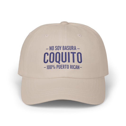 No Soy Basura Coquito Dad Cap — 100% Puerto Rican