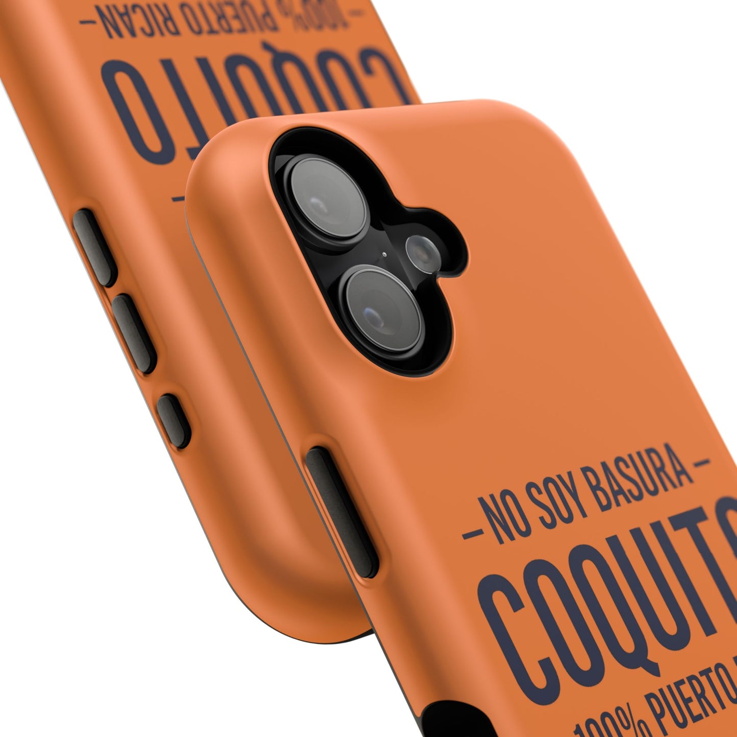 Papaya Coquito Phone Case — "No Soy Basura, Coquito" 100% Puerto Rican Impact-Resistant Case