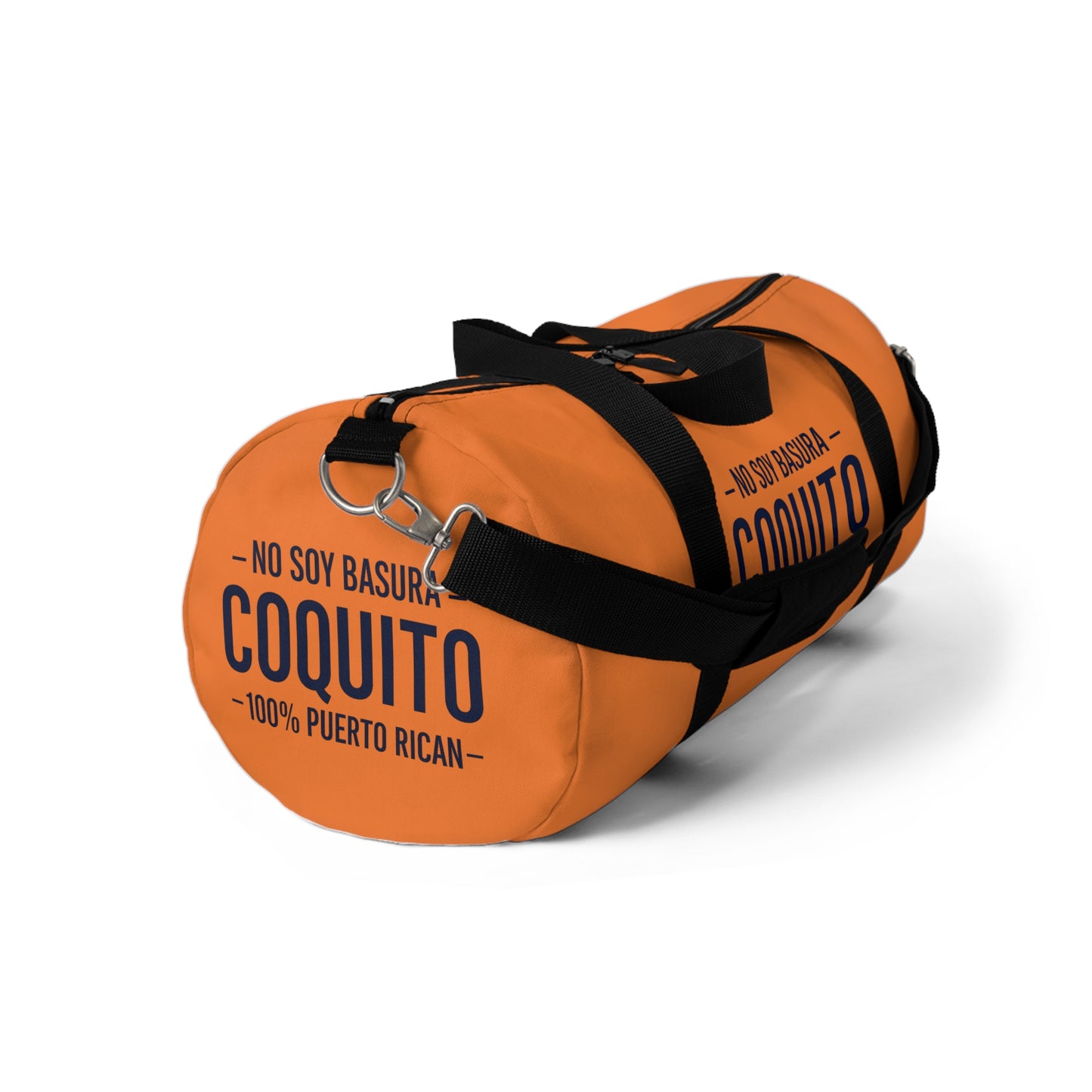 Papaya Coquito Duffel Bag — "No Soy Basura" 100% Puerto Rican Travel Gym Bag