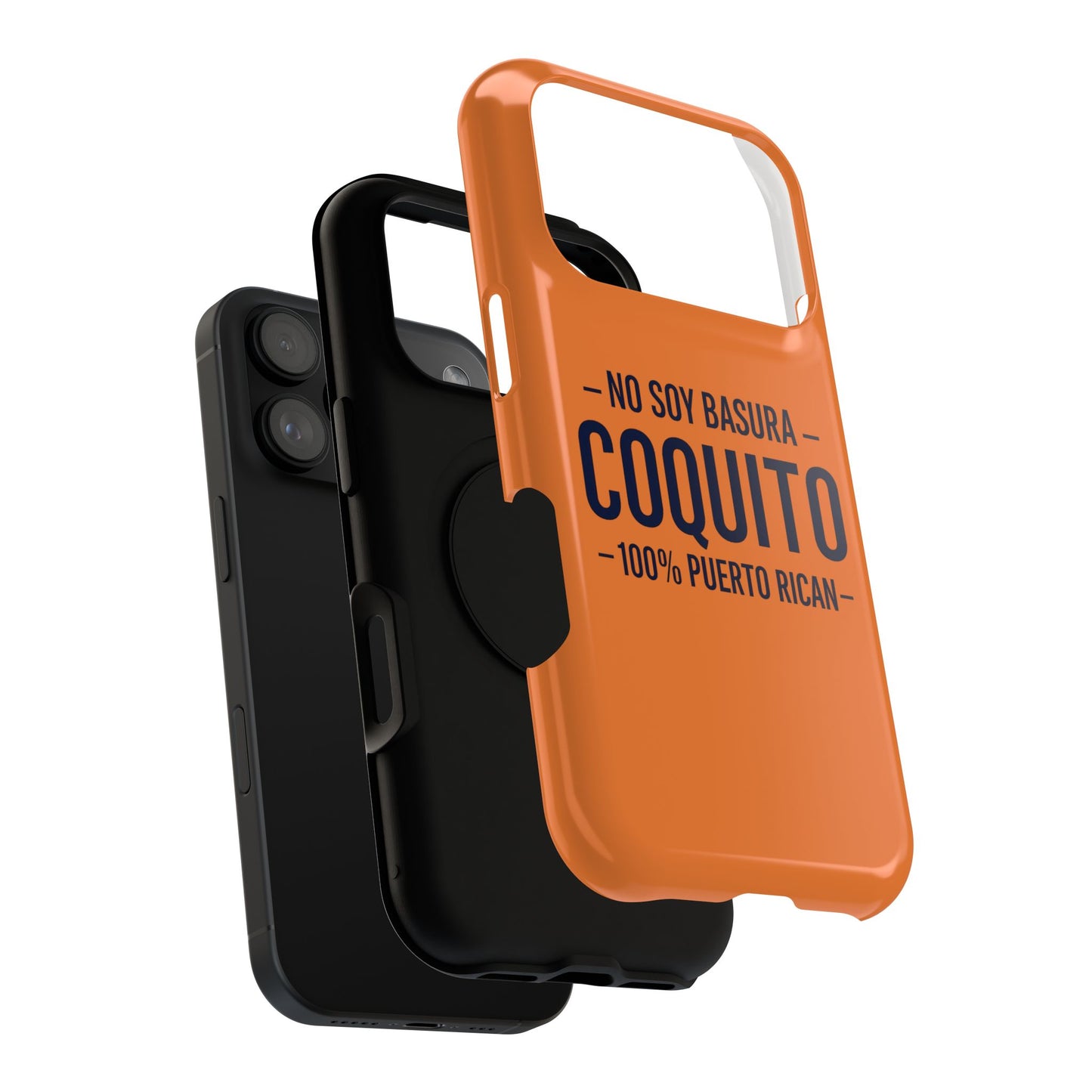 Papaya Coquito Phone Case — "No Soy Basura, Coquito" 100% Puerto Rican Impact-Resistant Case