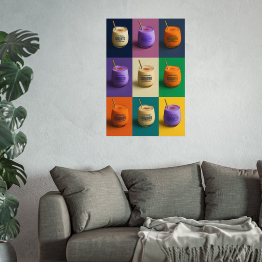 Coquito Warhol Art Print — Puerto Rican Heritage Pop Art Poster