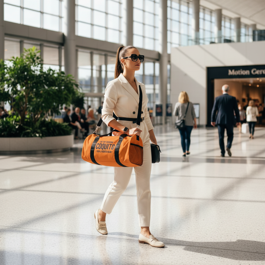 Papaya Coquito Duffel Bag — "No Soy Basura" 100% Puerto Rican Travel Gym Bag