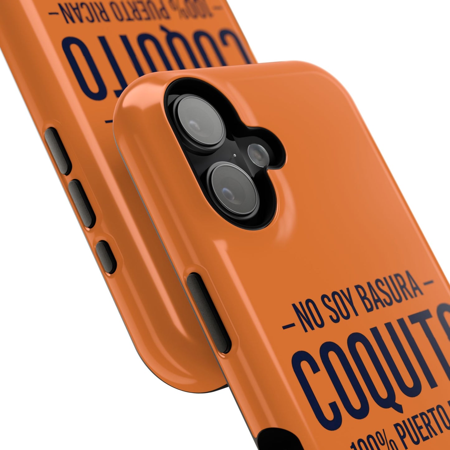Papaya Coquito Phone Case — "No Soy Basura, Coquito" 100% Puerto Rican Impact-Resistant Case