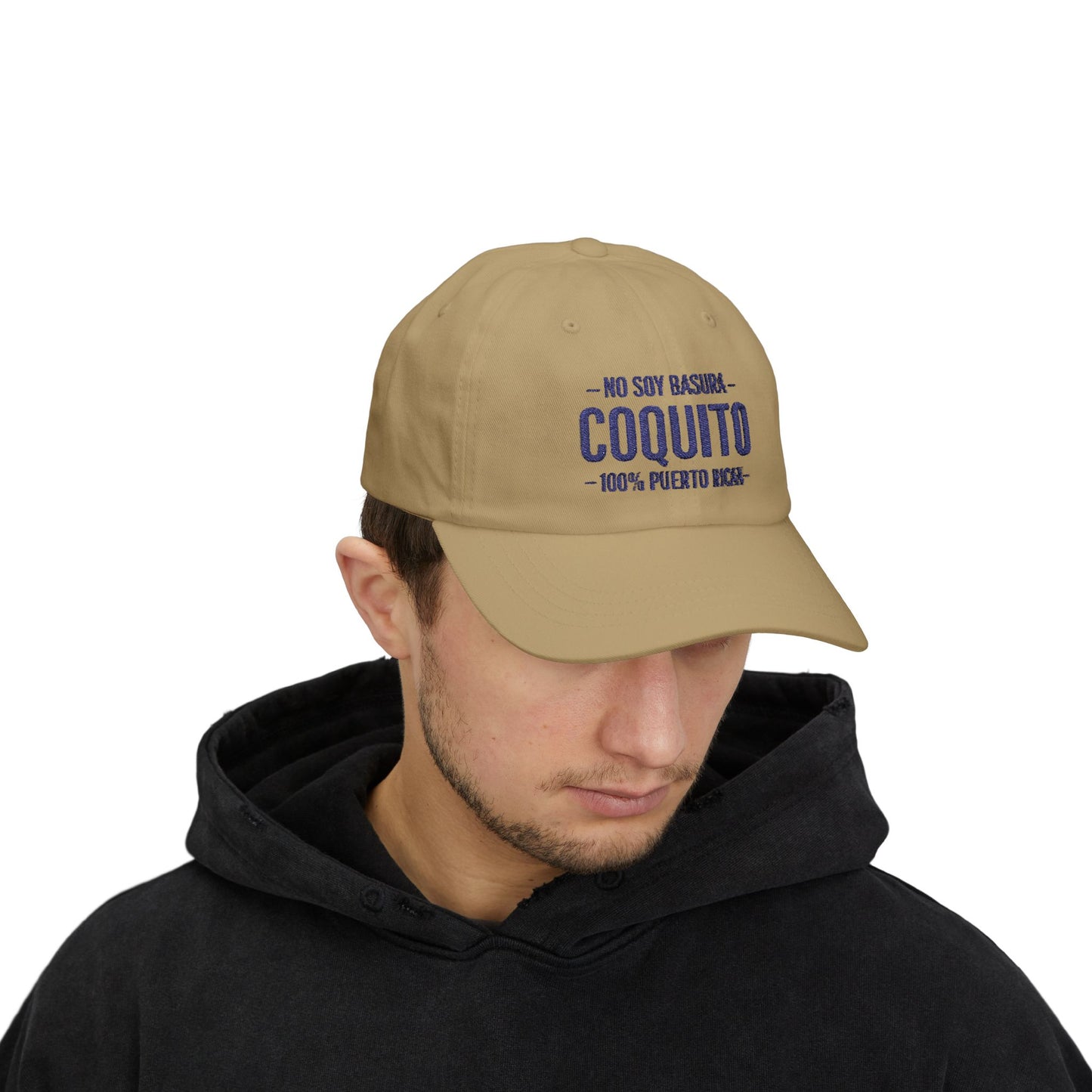 No Soy Basura Coquito Dad Cap — 100% Puerto Rican