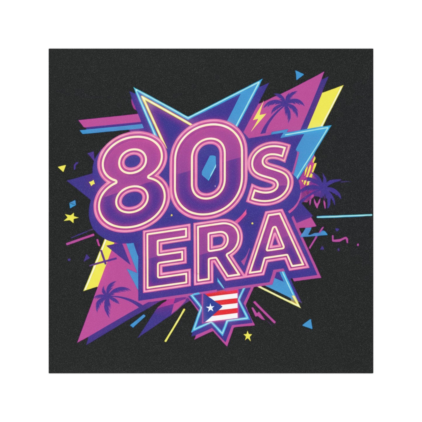 Car Magnet — '80s Era Neon Retro Design