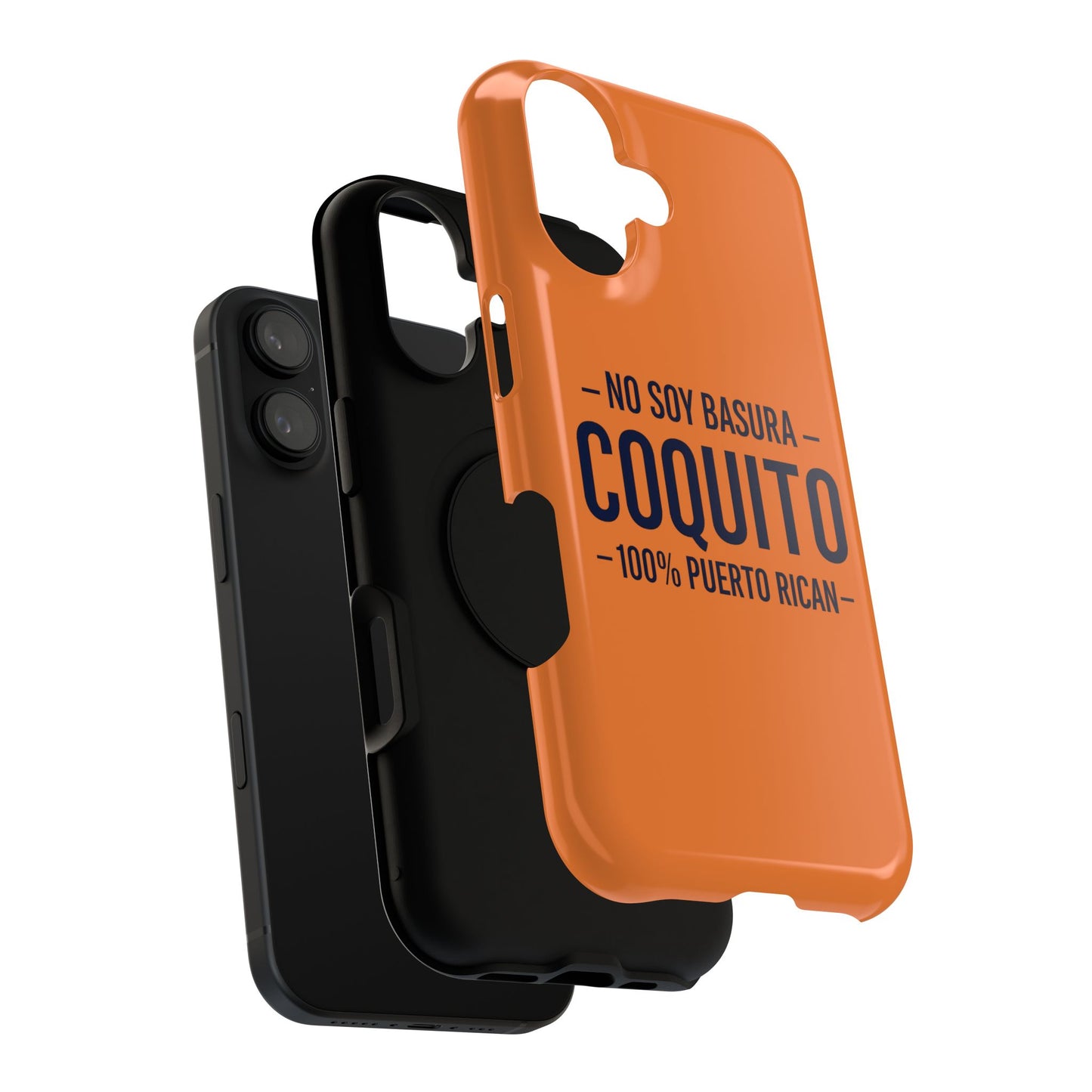 Papaya Coquito Phone Case — "No Soy Basura, Coquito" 100% Puerto Rican Impact-Resistant Case