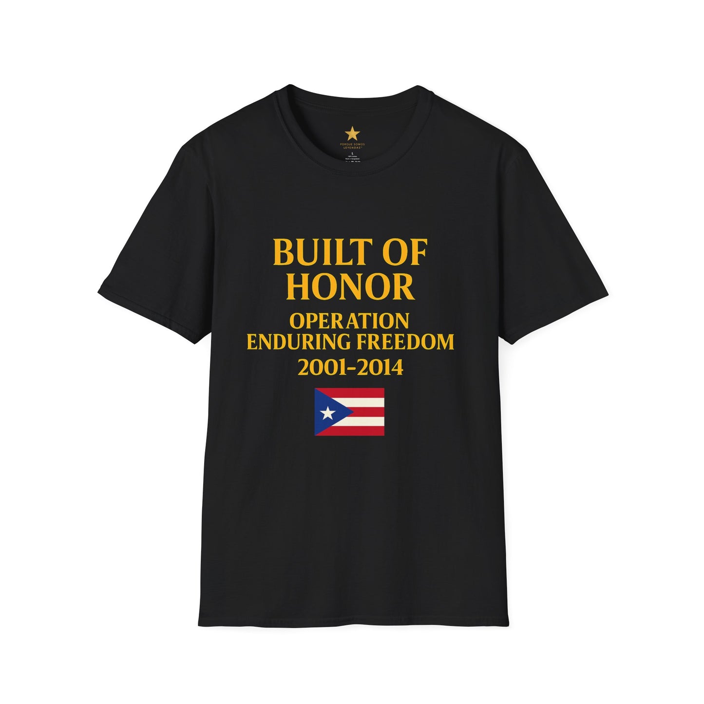 Operation Enduring Freedom — Puerto Rican Veterans Afghanistan Tribute T-Shirt (2001-2021)