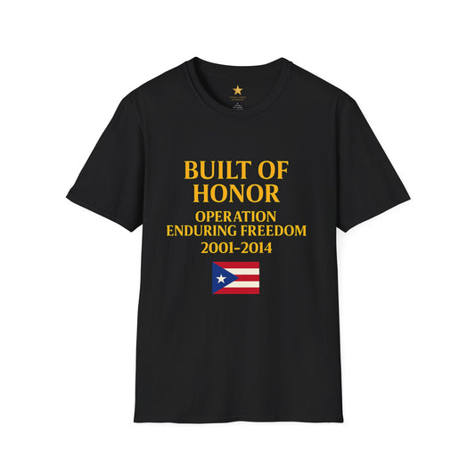 Operation Enduring Freedom — Puerto Rican Veterans Afghanistan Tribute T-Shirt (2001-2021)