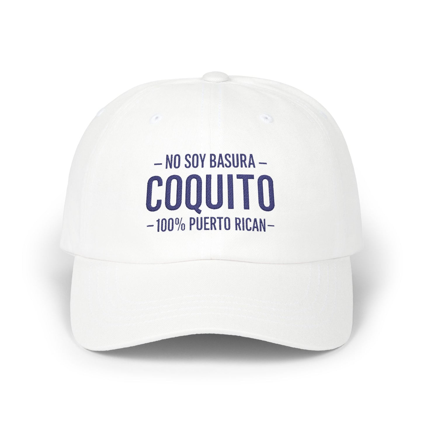 No Soy Basura Coquito Dad Cap — 100% Puerto Rican