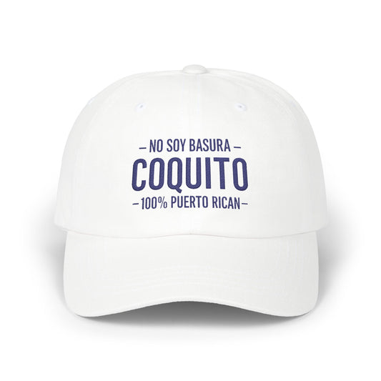 No Soy Basura Coquito Dad Cap — 100% Puerto Rican