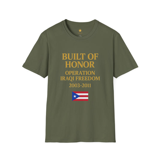 Operation Iraqi Freedom — Puerto Rican Veterans Iraq Tribute T-Shirt (2003-2011)