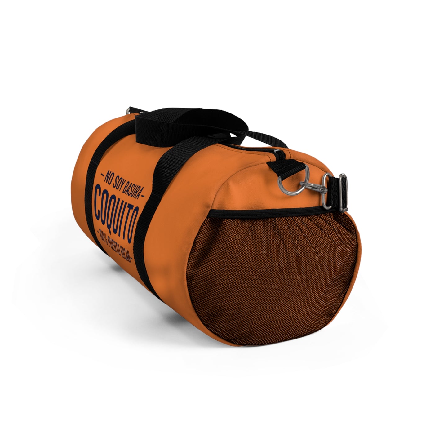 Papaya Coquito Duffel Bag — "No Soy Basura" 100% Puerto Rican Travel Gym Bag
