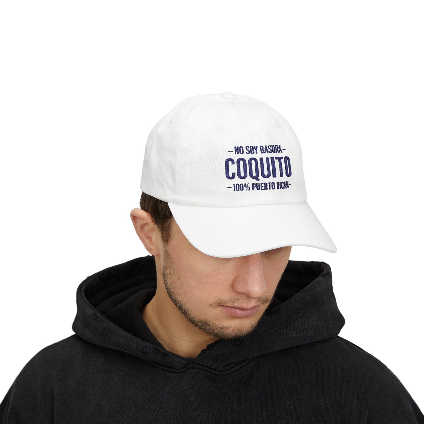 No Soy Basura Coquito Dad Cap — 100% Puerto Rican