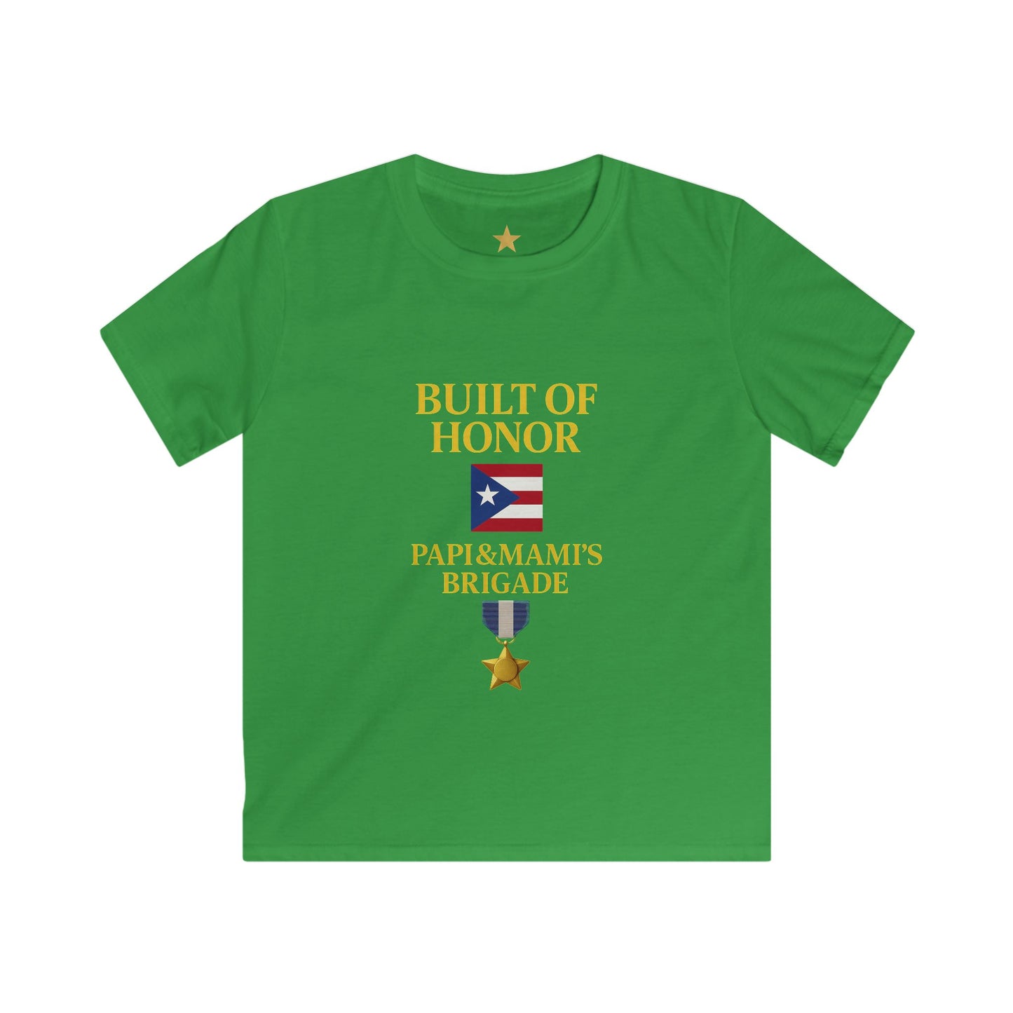 Built of Honor Kids T-Shirt — Puerto Rican Pride Youth Tee