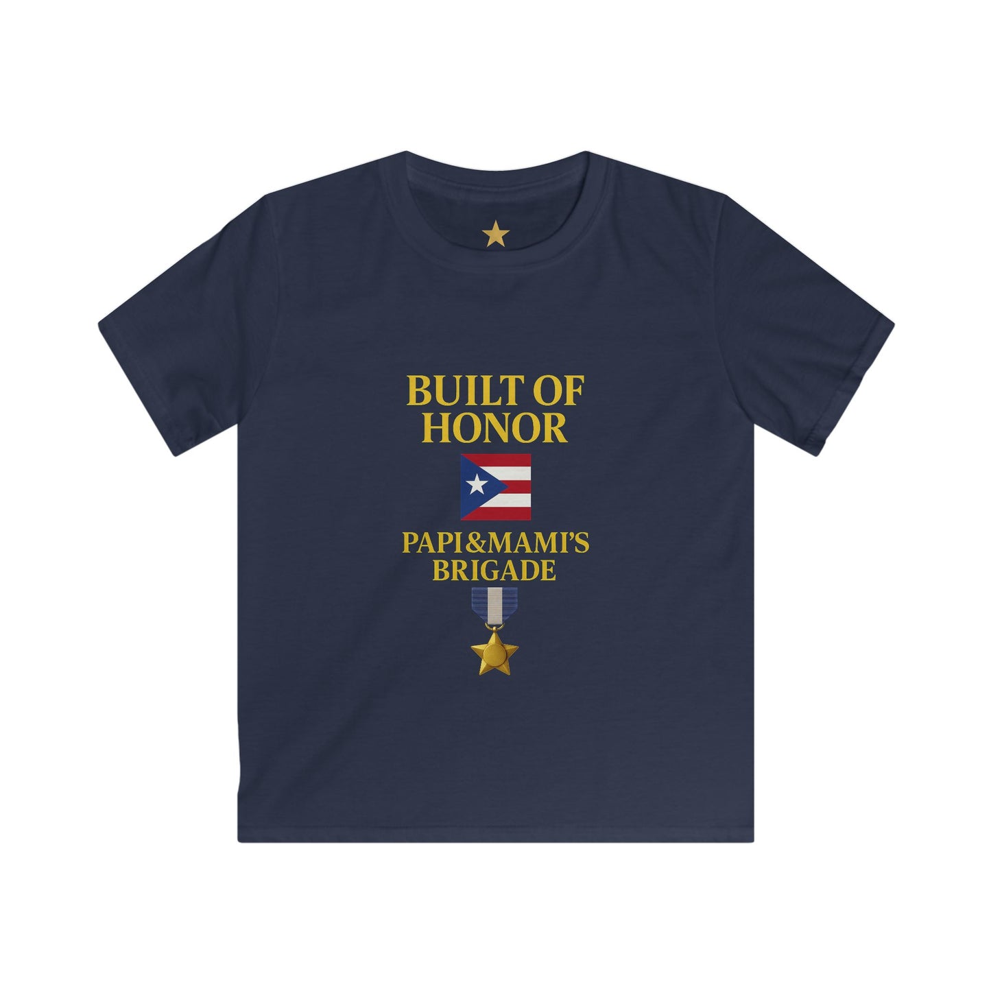 Built of Honor Kids T-Shirt — Puerto Rican Pride Youth Tee