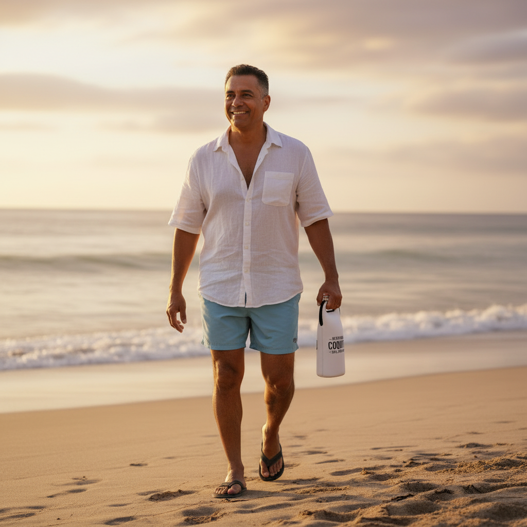 Coquito White Tote Bag — "No Soy Basura Coquito" Puerto Rican Bottle Carrier