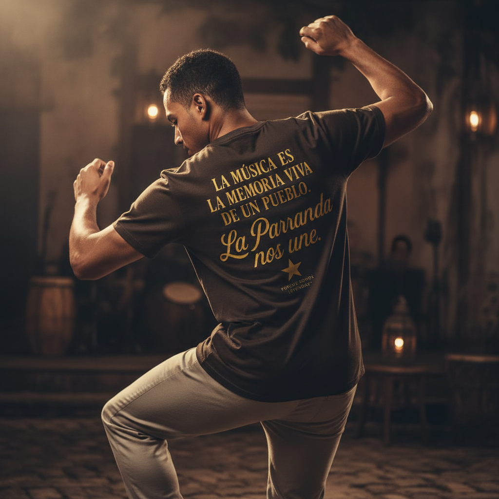 T-Shirt — La Parranda Puerto Rican Music Design ("La música es la memoria viva de un pueblo")