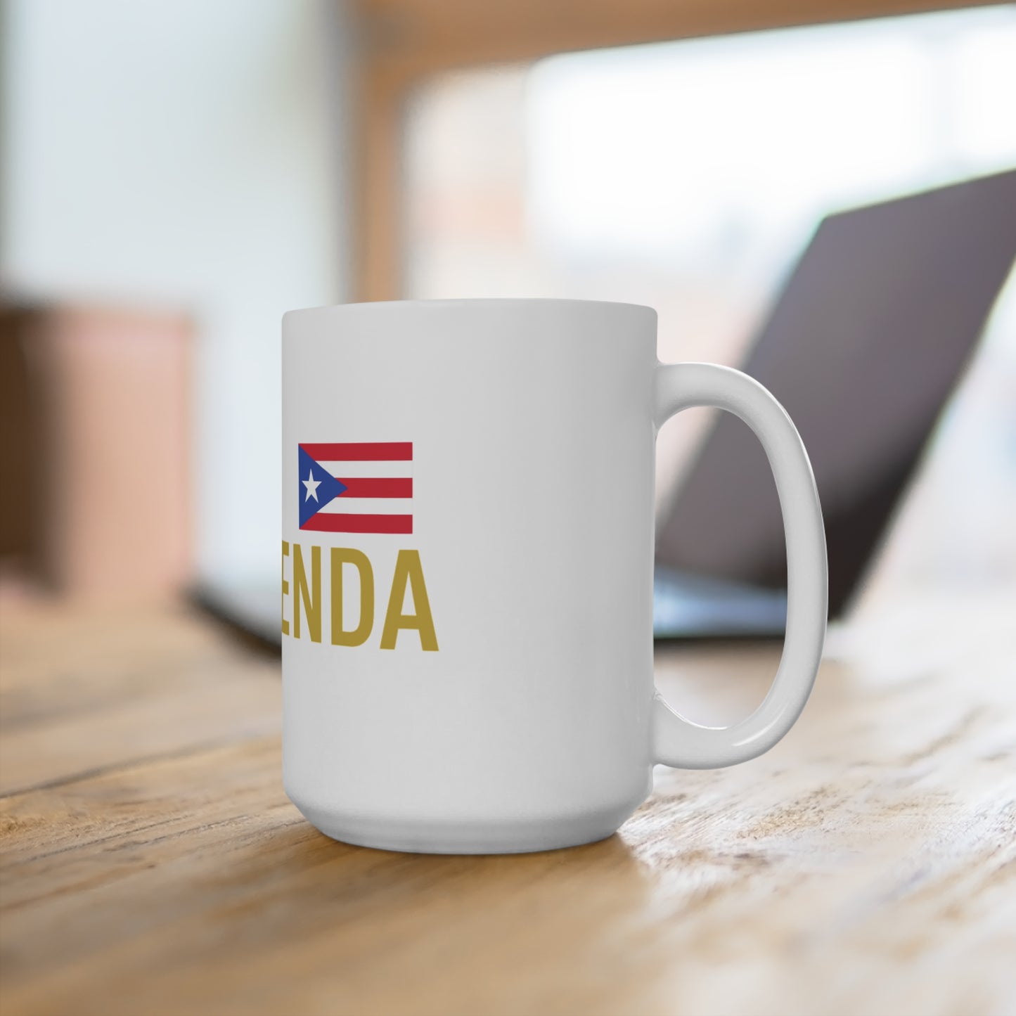 Leyenda in White Mug — Puerto Rican Pride Coffee Mug