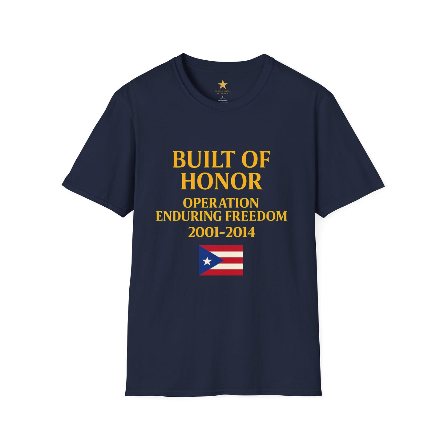 Operation Enduring Freedom — Puerto Rican Veterans Afghanistan Tribute T-Shirt (2001-2021)