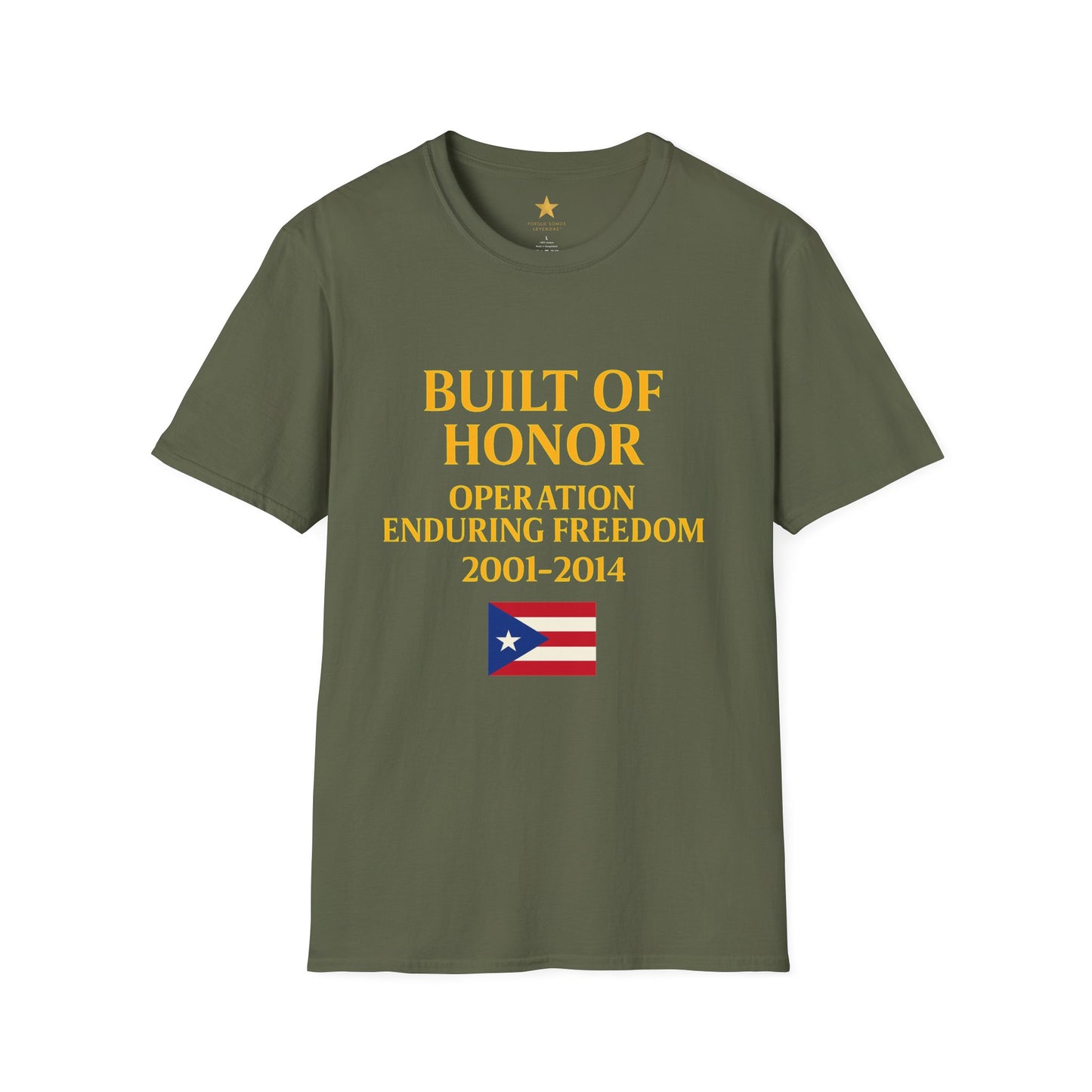 Operation Enduring Freedom — Puerto Rican Veterans Afghanistan Tribute T-Shirt (2001-2021)