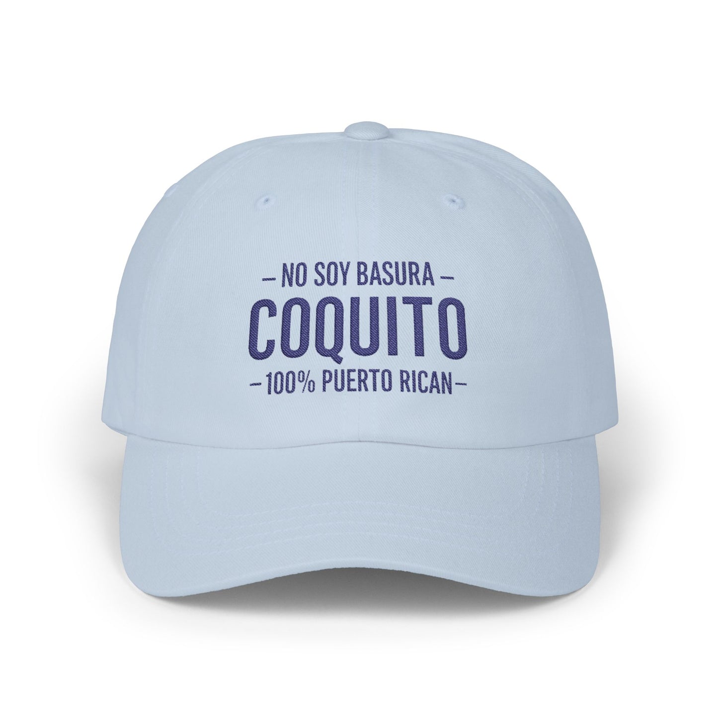 No Soy Basura Coquito Dad Cap — 100% Puerto Rican