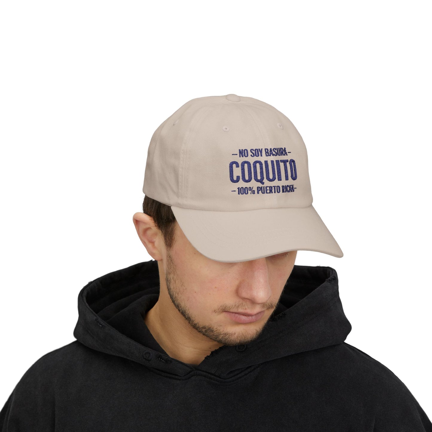 No Soy Basura Coquito Dad Cap — 100% Puerto Rican