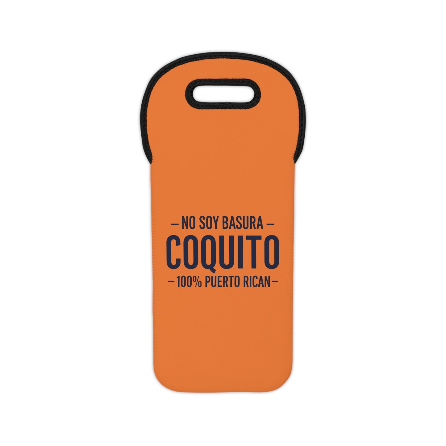 Papaya Coquito Tote Bag — "No Soy Basura Coquito" Puerto Rican Bottle Carrier