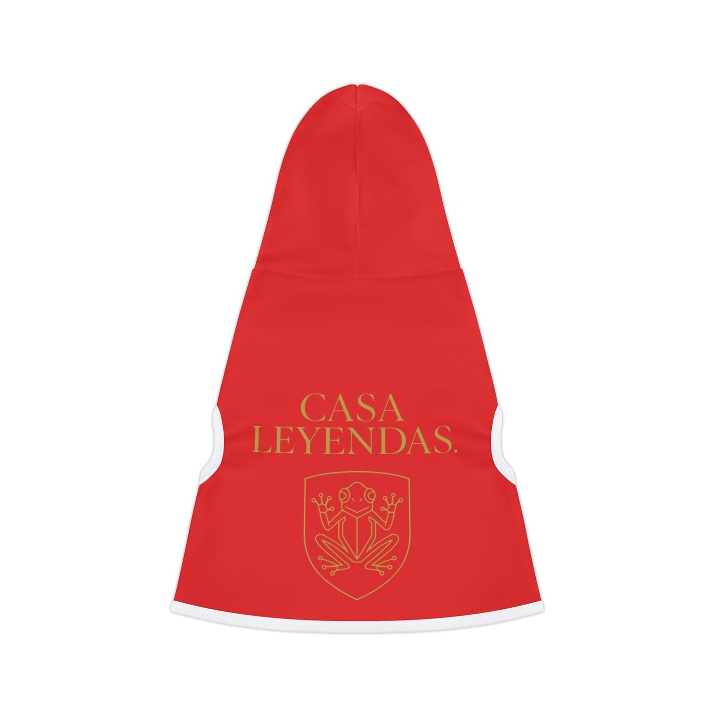 Casa Leyendas Pet Hoodie — Gold Crest Dog & Cat Hoodie (Red)