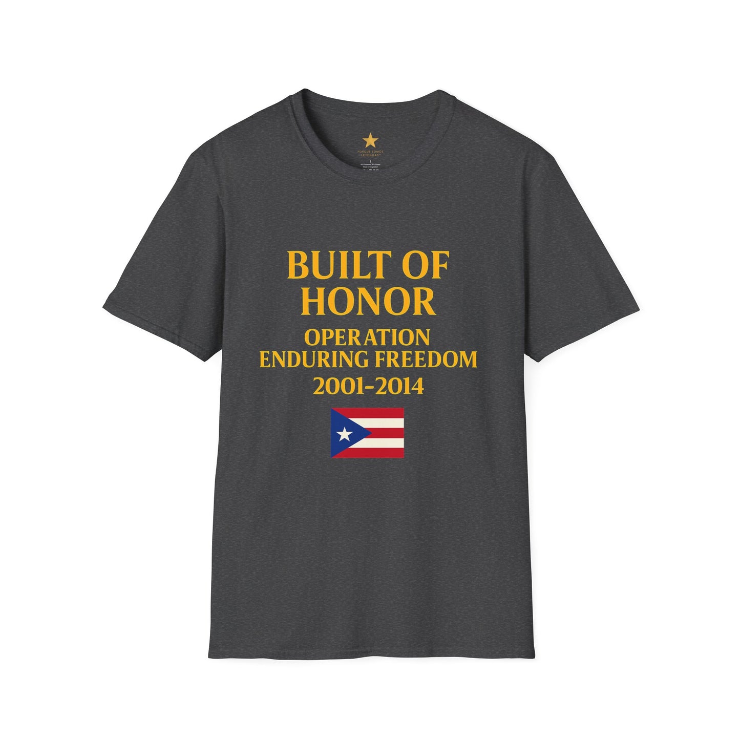 Operation Enduring Freedom — Puerto Rican Veterans Afghanistan Tribute T-Shirt (2001-2021)