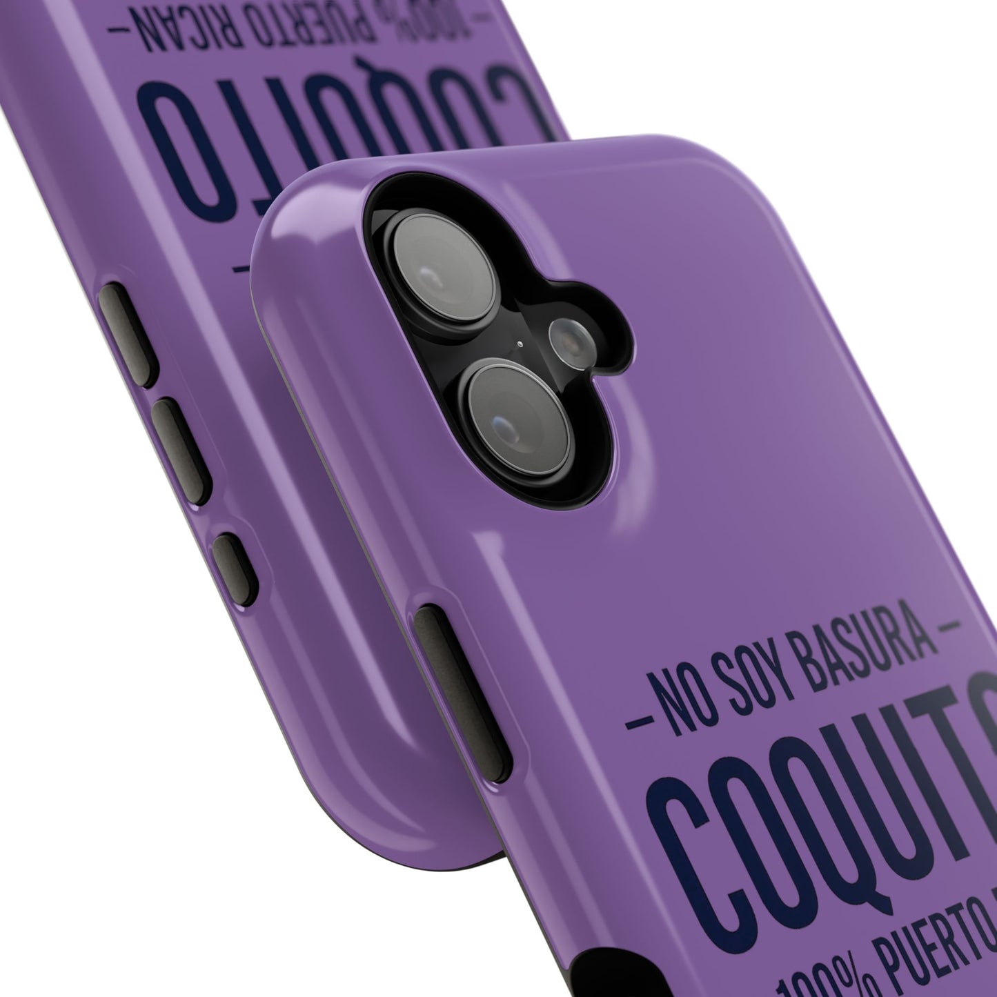 Lavender Coquito Phone Case — "No Soy Basura, Coquito" 100% Puerto Rican Impact-Resistant Case