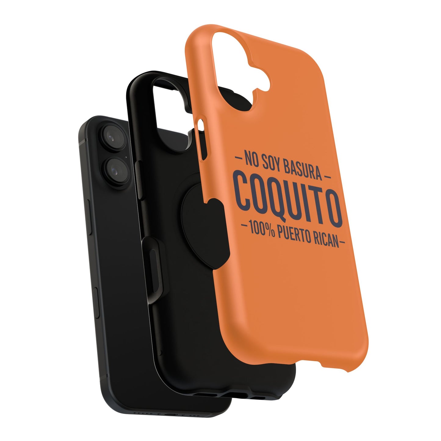 Papaya Coquito Phone Case — "No Soy Basura, Coquito" 100% Puerto Rican Impact-Resistant Case