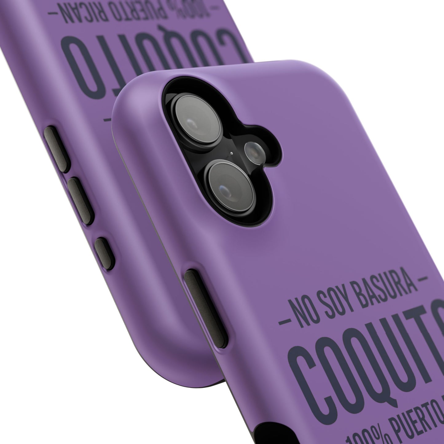 Lavender Coquito Phone Case — "No Soy Basura, Coquito" 100% Puerto Rican Impact-Resistant Case