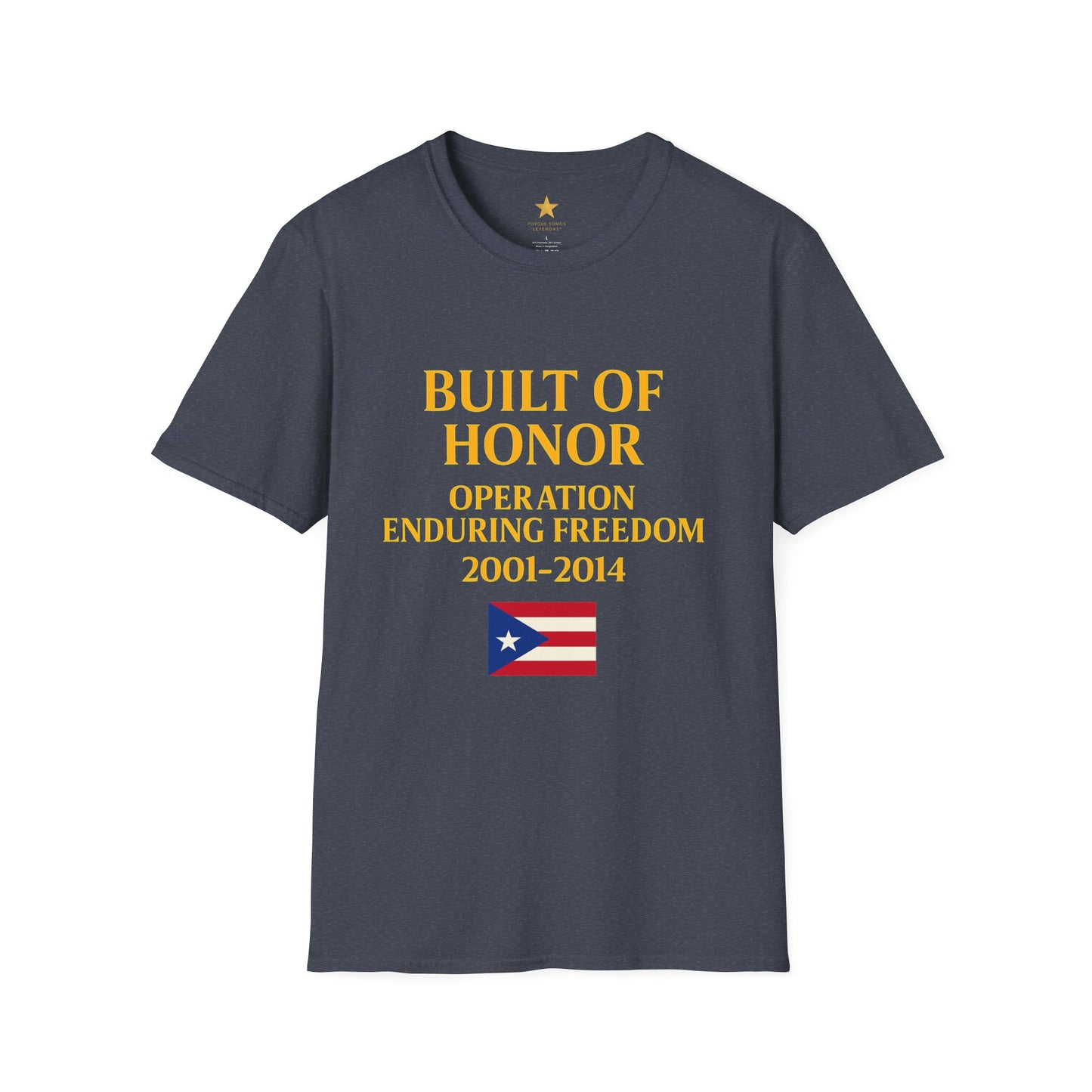 Operation Enduring Freedom — Puerto Rican Veterans Afghanistan Tribute T-Shirt (2001-2021)
