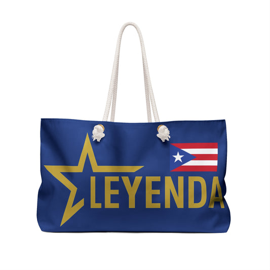 Puerto Rican LEYENDA Weekender Bag Official Blue — Travel Duffel for Cultural Pride & Weekend Getaways