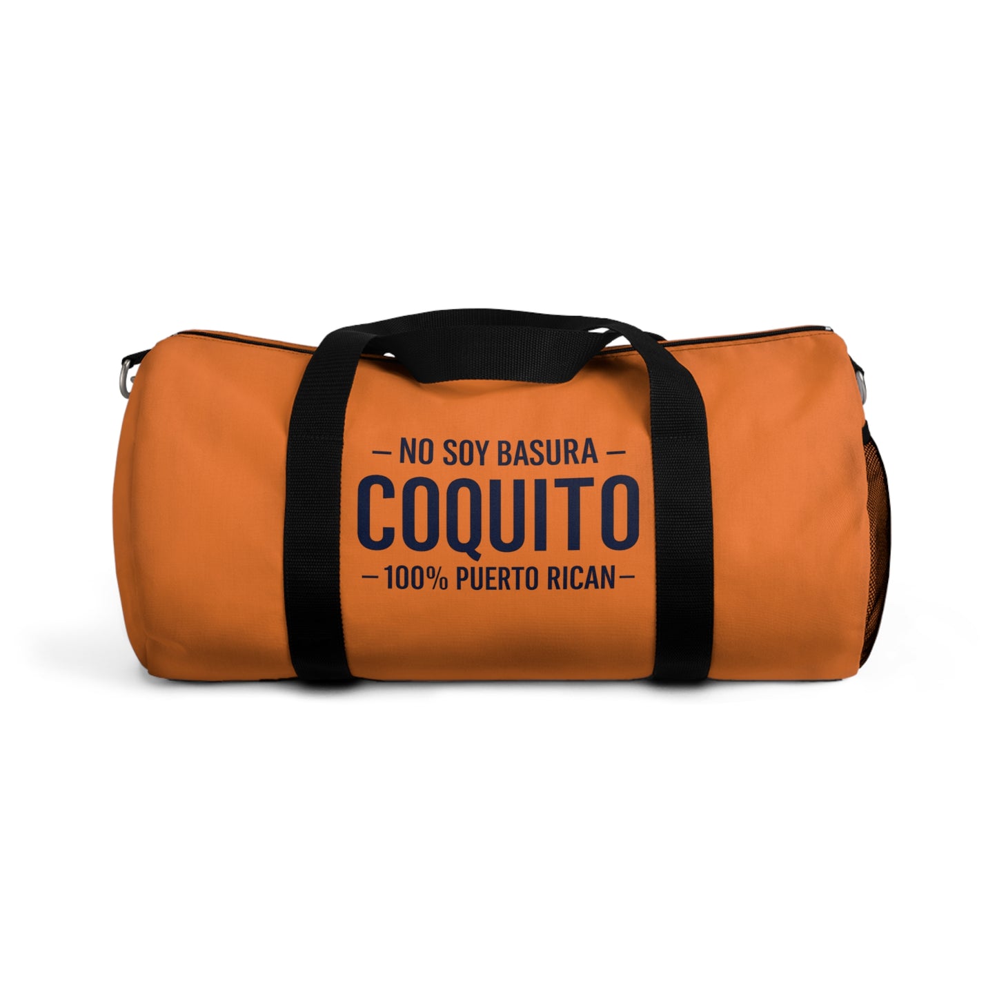 Papaya Coquito Duffel Bag — "No Soy Basura" 100% Puerto Rican Travel Gym Bag