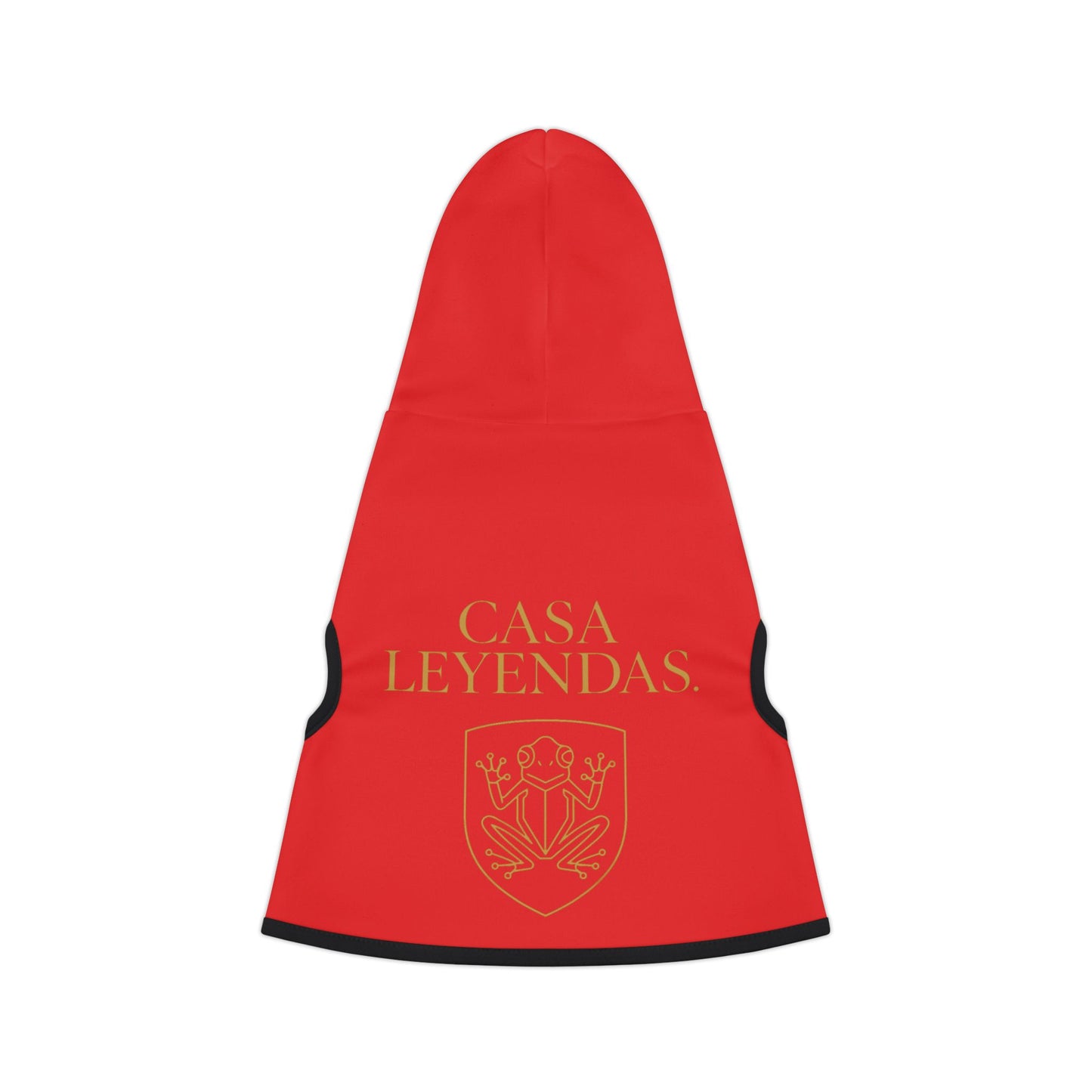 Casa Leyendas Pet Hoodie — Gold Crest Dog & Cat Hoodie (Red)